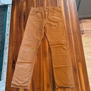 Wrangler Men's rugged wear straight fit canvas Pants - Brown